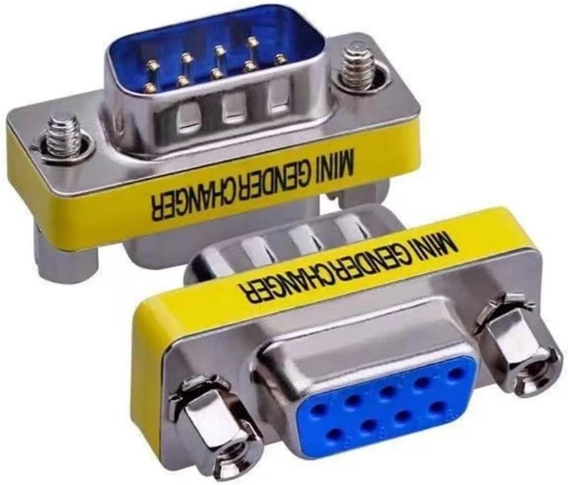 Main image of 2pcs Rs232 Serial Cable 9 Pin DB9 Male to Female Gender Changer Coupler Adapter Connector