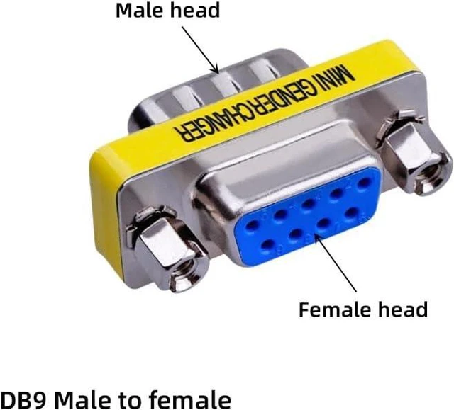 Alt view image 3 of 4 - 2pcs Rs232 Serial Cable 9 Pin DB9 Male to Female Gender Changer Coupler Adapter Connector