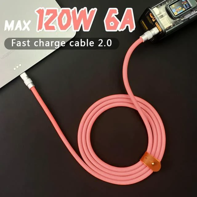 Alt view image 3 of 7 - Recyphi Chubby 2.0 USB Extra Durable Fast Charging Cable USB C to C Type-C Cables Laptop Silicone Phone Charger Cord