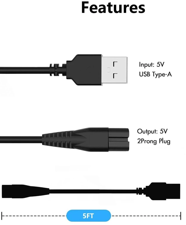Alt view image 2 of 4 - for MANSPOT Charger Cable MANSPOT Trimmer Charger Charging Cable Compatible with MANSPOT Groin Hair Trimmer for Men Charging Cord