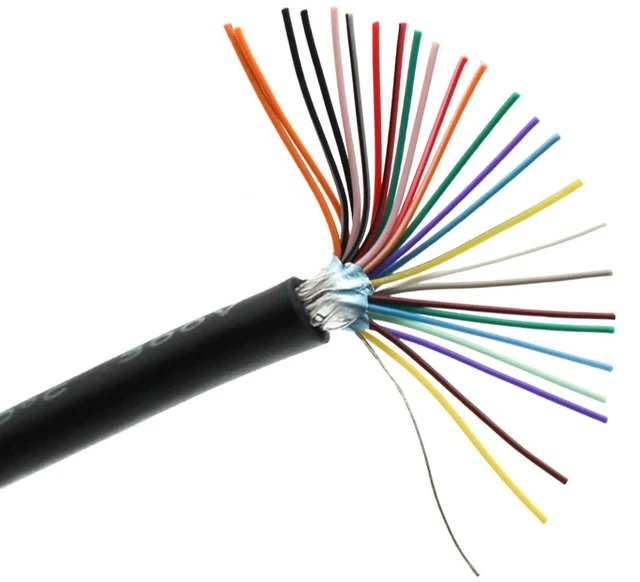 Main image of Black 28 AWG 25/C CMP Plenum Rated Double Shielded Security RS232 Data Cable - 6.5 Feet - Use for DB25 Serial Adapters
