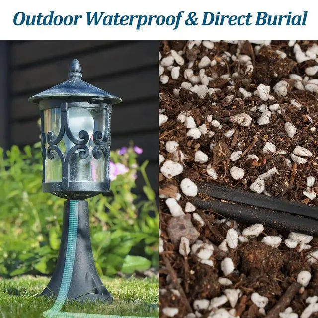 Alt view image 4 of 6 - 14/2 Low Voltage Landscape Wire - 50 Feet, 14 Gauge, 2 Conductor, UV Resistant, Direct Burial, Pro Landscape Lighting Cable