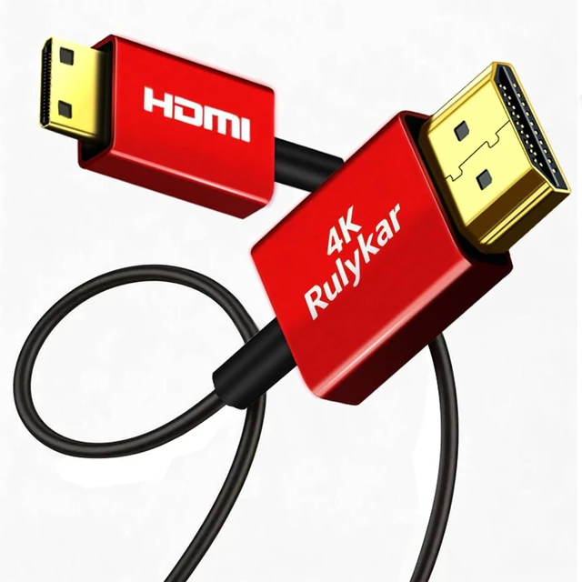 Main image of 4K Mini HDMI to HDMI 2.1 Cable 4.9ft/1.5m,Ultra High Speed 48Gbps Rulykar Thin HDMI Cord 2.5mm,4K@120Hz,Compatible with Camera,Camcorder, Tablet and Graphics/Video Card, Laptop, and More