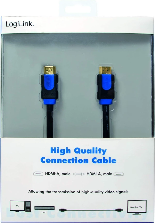 Alt view image 2 of 3 - LogiLink 10m HDMI Plug to HDMI Plug Cable - Black