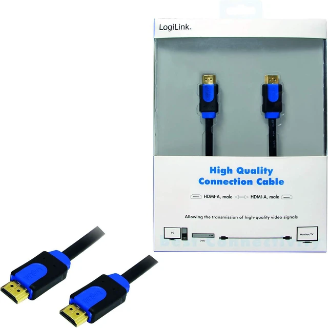 Alt view image 3 of 3 - LogiLink 10m HDMI Plug to HDMI Plug Cable - Black