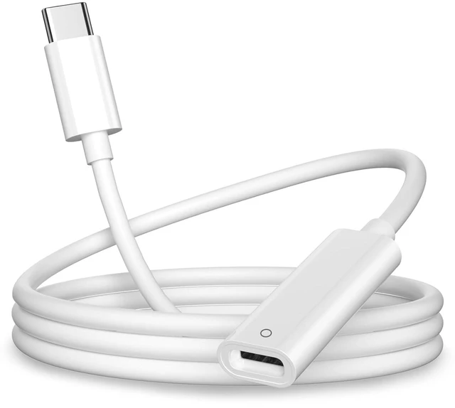 Main image of USB-C Pencil 1st Generation Adapter 3.3 FT Charging Cable for Apple Pencil Pen 1st Gen Match for iPad 10 11 (A16) Bluetooth Pairing Type C Charger Male to Female for Lightning iPencil Connector Cord