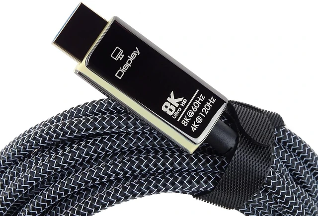 Alt view image 6 of 7 - PremiumCord 8K Ultra High Speed HDMI 2.1 Optical Active Fibre Optic Cable 48Gbps HDMI 2.1 3D EDID ARC HDR Resolution 8K@60Hz 4320p 4K@120Hz Gold Plated Length 15m