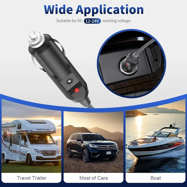 Alt view image 7 of 7 - for Starlink Mini 3 in 1 Power Cable 6m/20ft with USB C Cable, Cigarette Lighter Plug and DC Male Power Cable for Starlink Mini