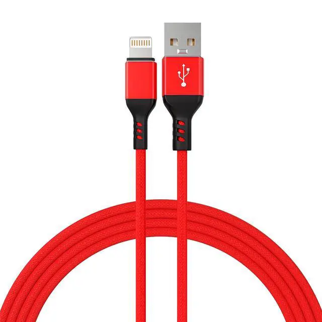 Alt view image 2 of 7 - Ironten iPhone Charger Cable, Apple MFi Certified 3 Pack 6 FT Red Long Lightning Fast Charging High Speed Data Sync USB Cable Compatible iPhone 14 13 12 11 Pro Max Plus XS MAX XR XS X 8 7 Plus
