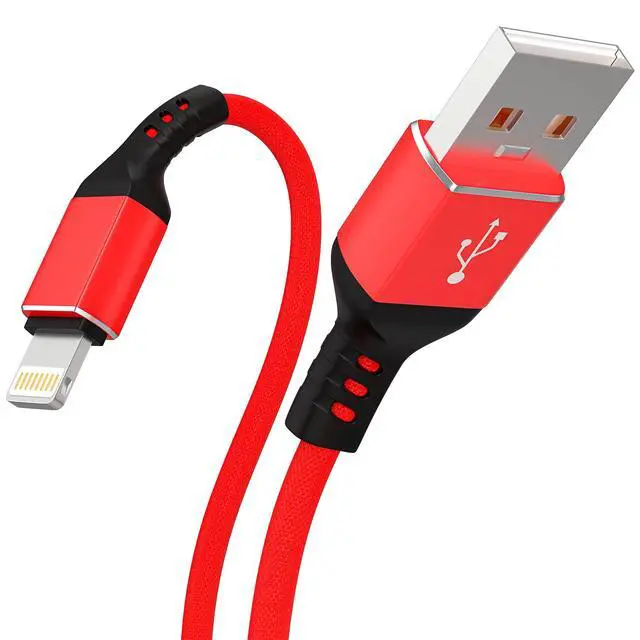 Alt view image 3 of 7 - Ironten iPhone Charger Cable, Apple MFi Certified 3 Pack 6 FT Red Long Lightning Fast Charging High Speed Data Sync USB Cable Compatible iPhone 14 13 12 11 Pro Max Plus XS MAX XR XS X 8 7 Plus
