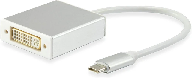Main image of Equip 133453 USB Type C DVI White Cable Interface/Gender Adapter Cable Interface/Gender Adapter (USB Type C, DVI, Male/Female, 0.15 m, White)