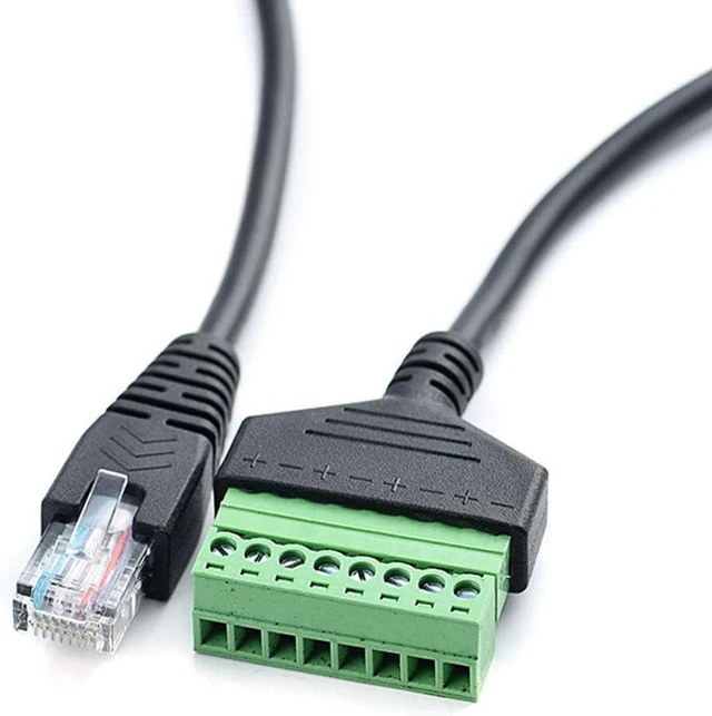 Alt view image 2 of 7 - 5Pcs RJ45 Male to 8 Pins Screw Terminal Block Adapter for Cat7 Cat6 Cat5 Ethernet Extender CCTV Digital Internet,RJ45 Male Plug to 8pins Terminal Ethernet Connector