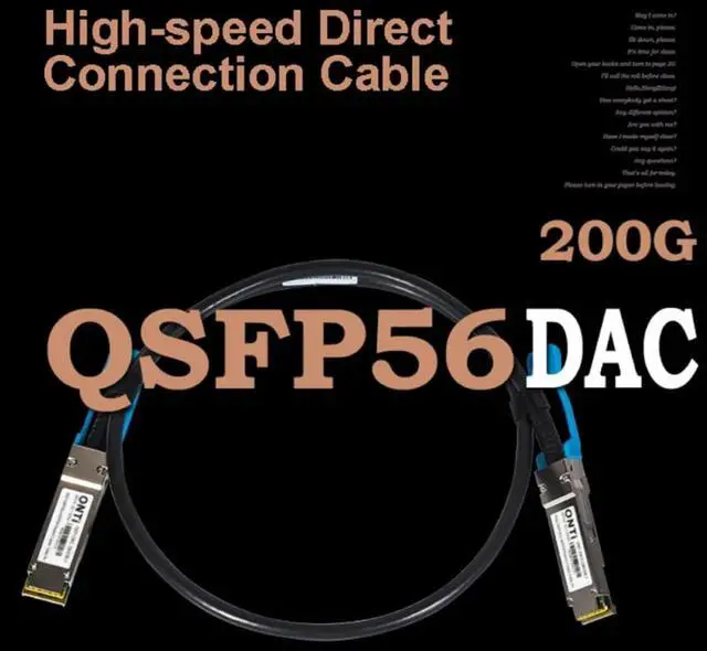 Alt view image 2 of 6 - 200G QSFP56 DAC Cable 200GBASE Passive Direct Attach Copper Twinax Cable with 0.5M 1M 2M 3 metres Jumber(3 metres)