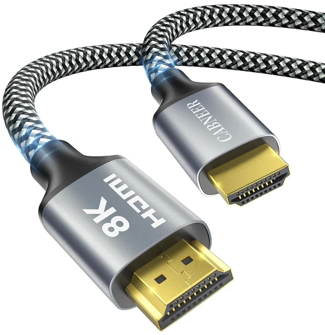 Main image of 8K HDMI Cable 50 ft, 48Gbps High Speed HDMI 2.1 Cable, Braided HDMI Cable 2.1 8K 60Hz 4K 120Hz Support for HDR eARC HDCP 2.2/2.3, HDMI Cord Compatible with HDTV, Laptop, Monitor, PC