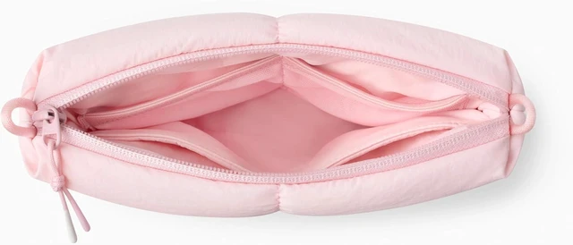 Alt view image 4 of 6 - Comfyable Puffy Electronics Organizer Travel Case, Cute Tech Pouch for Women Men, Cable Storage Bag for Charger, Phone, Power Bank, Cord, Compact Tech Accessories Pouch, Light Pink