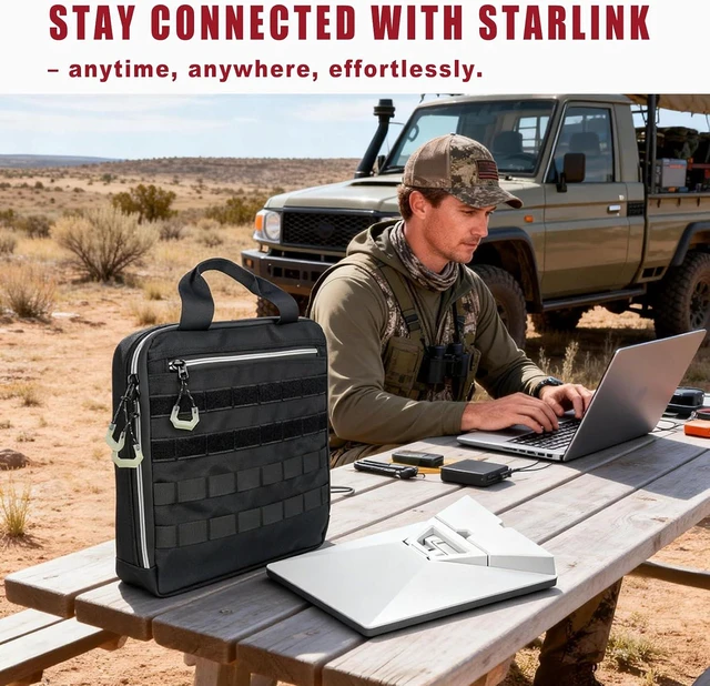 Alt view image 4 of 5 - Starlink Mini Storage Bag, MOLLE Tactical Pouch Panel for RV Fishing Hiking