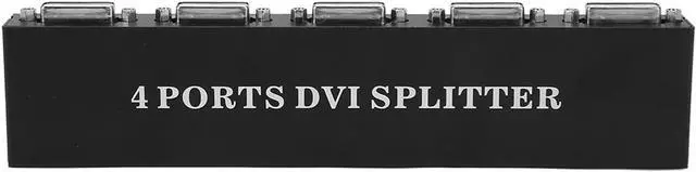 Alt view image 2 of 7 - 4 Ports DVI Video Splitter, 1 in 4 Out DVI Splitter HD Lossless Distribution Video Duplicator for PC Laptop HDTV Projector (US Plug)