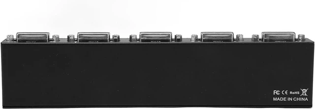 Alt view image 6 of 7 - 4 Ports DVI Video Splitter, 1 in 4 Out DVI Splitter HD Lossless Distribution Video Duplicator for PC Laptop HDTV Projector (US Plug)
