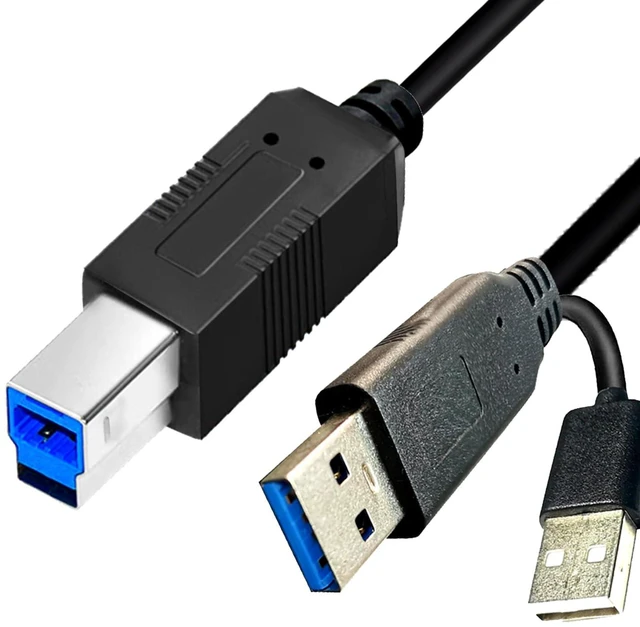 Alt view image 5 of 7 - Long USB3.0 Printer B Cable 80FT, USB-A Male to USB-B 3.0 Male Upstream Cord Compatible with Docking Station, External Hard Drivers, Scanner, Printer with Hp, Canon, Brother and More