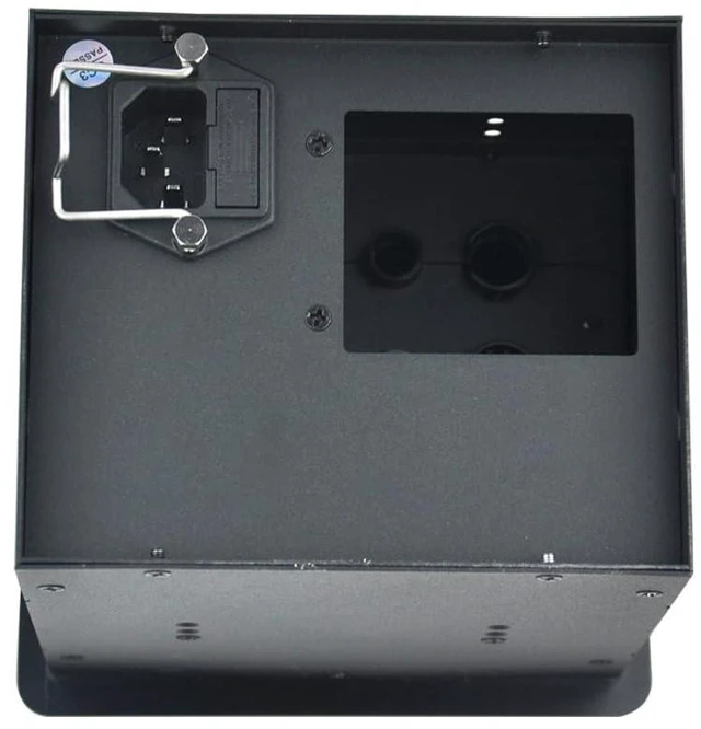 Alt view image 3 of 7 - Tabletop Brush Cable Cubby Connectivity Box with 2 AC Power + 1 USB-A Charger + 1 USB-C Charger + 4 Cable Holes with 5.58ft Power Cord for Conference Office(Black)