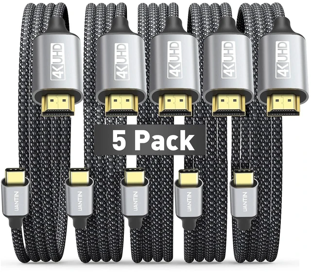 Main image of UANTIN USB C to HDMI Cable 6Ft for Home Office 4K High-Speed 5-Pack