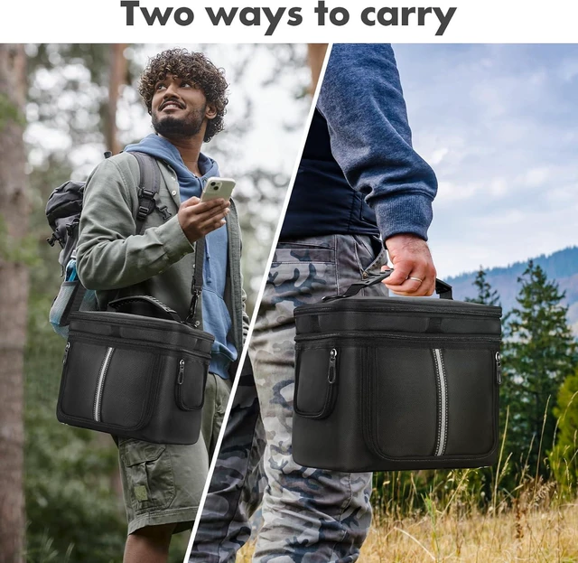 Alt view image 7 of 7 - Carrying Case Compatible with BLUETTI Elite 30 V2 Portable Power Station 600W 288Wh, Storage Bag with Pocket for Cables and Side Openings for Quick-Access and Effective Ventilation