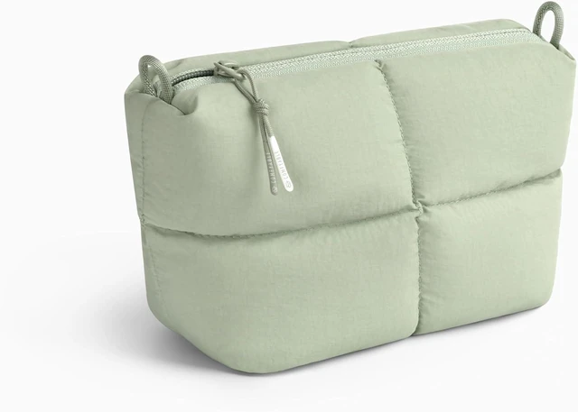 Alt view image 3 of 6 - Comfyable Puffy Electronics Organizer Travel Case, Cute Tech Pouch for Women Men, Cable Storage Bag for Charger, Phone, Power Bank, Cord, Compact Tech Accessories Pouch, Sage