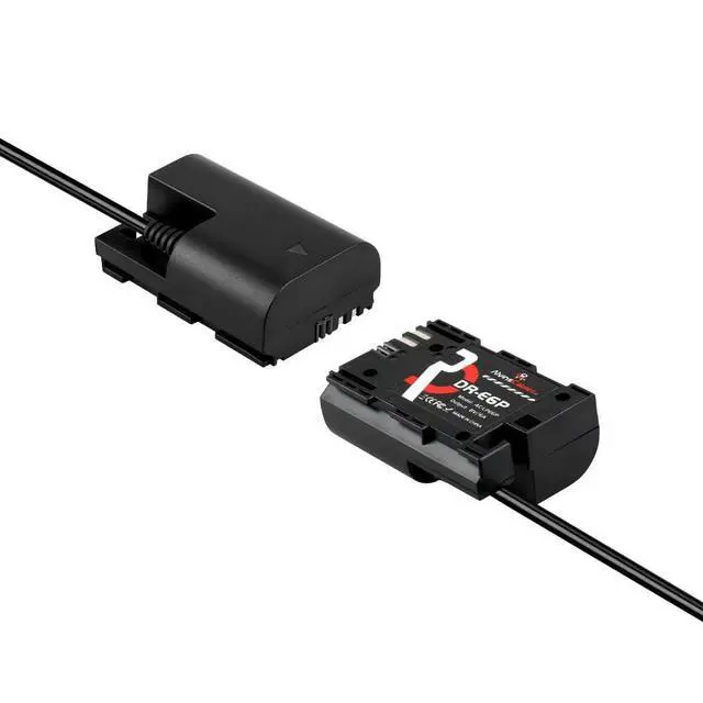 Alt view image 5 of 7 - Alvin's Cables USB-C Type-c to LP-E6P Dummy Battery Power Coiled Cable for Canon EOS R5/R6 Mark ll/R6/R7/R Camera