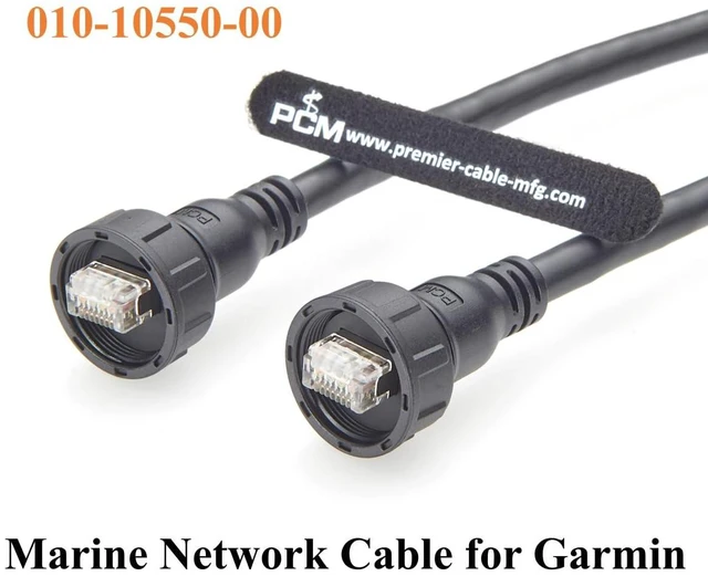Alt view image 2 of 7 - 010-10550-00 Marine Network Cable IP67 Waterproof RJ45 Male to Male Ethernet Cable Compatible With Garmin GPSMAP, GMR Radar, GSD Sonar, ECHOMAP Ultra/Plus/UHD, GMS 10, GCV, Fish Finder (3M)