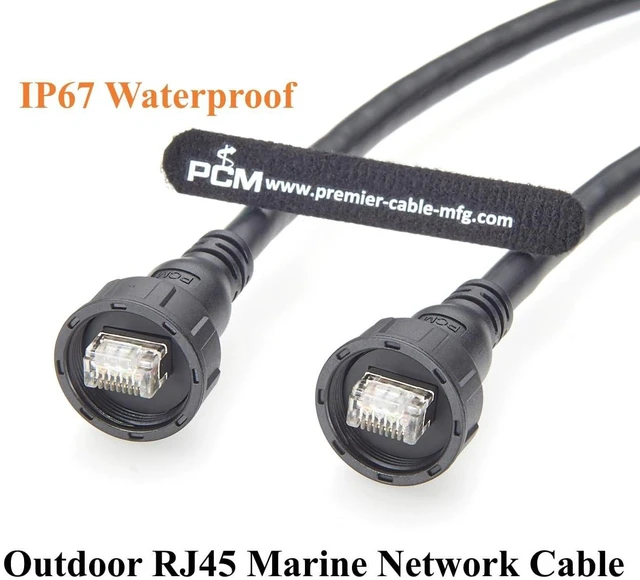 Alt view image 6 of 7 - 010-10550-00 Marine Network Cable IP67 Waterproof RJ45 Male to Male Ethernet Cable Compatible With Garmin GPSMAP, GMR Radar, GSD Sonar, ECHOMAP Ultra/Plus/UHD, GMS 10, GCV, Fish Finder (3M)