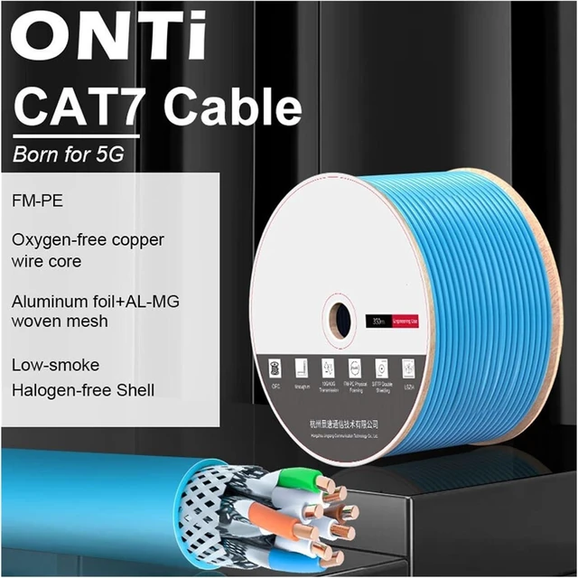 Alt view image 3 of 7 - CAT7 Network Cable S/FTP 23AWG 4PR LSZH 10Gbps 600MHz Double Shielded Oxygen-Free Copper LSZH Supports FTTH Ethernet Cable (Color : CAT7 Network Cable, Size : 12m)