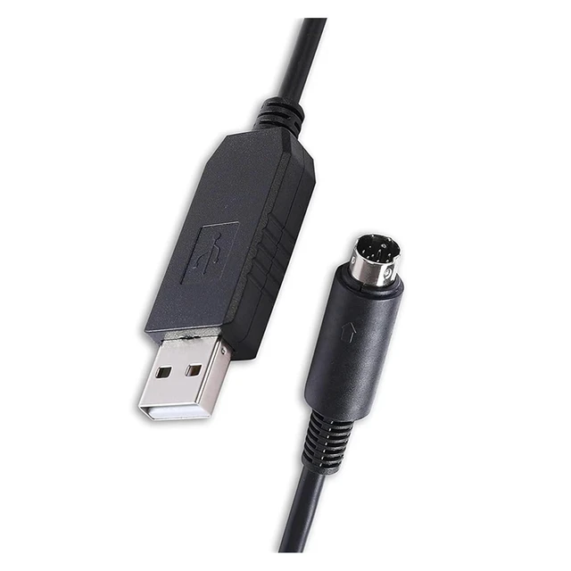 Alt view image 2 of 5 - PLC Programming Cable FTDI USB RS232 Serial to Mini Din 8P Programming Cable for Rockwell's Allen's Bradley's MicroLogix's PLC's 1000, 1100 Series (Size : 3m, Color : Black)