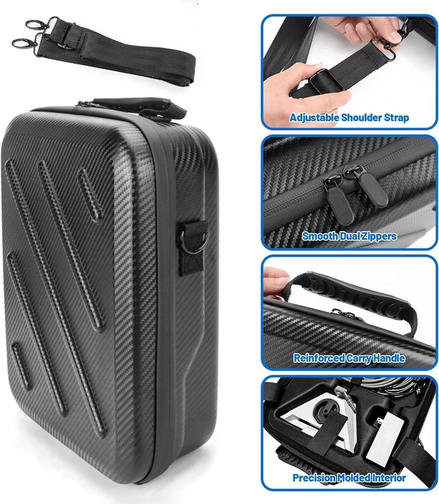 Alt view image 3 of 7 - Starlink Mini Case for Starlink, Hard Waterproof Travel Case with Accessory Storage Space for Mount, Cable, Power Supply, Kickstand&Pipe Adaptor (Ultra Light)
