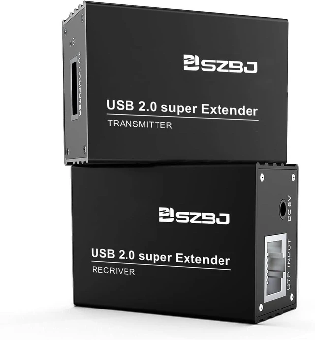Alt view image 5 of 5 - USB Extender Over RJ45 Cat5E/6 up to 230ft Ethernet Cable Extender with Power Adapter - Full USB 2.0 Support for Keyboard, DongleMouse, Webcam, and All Operating System 104