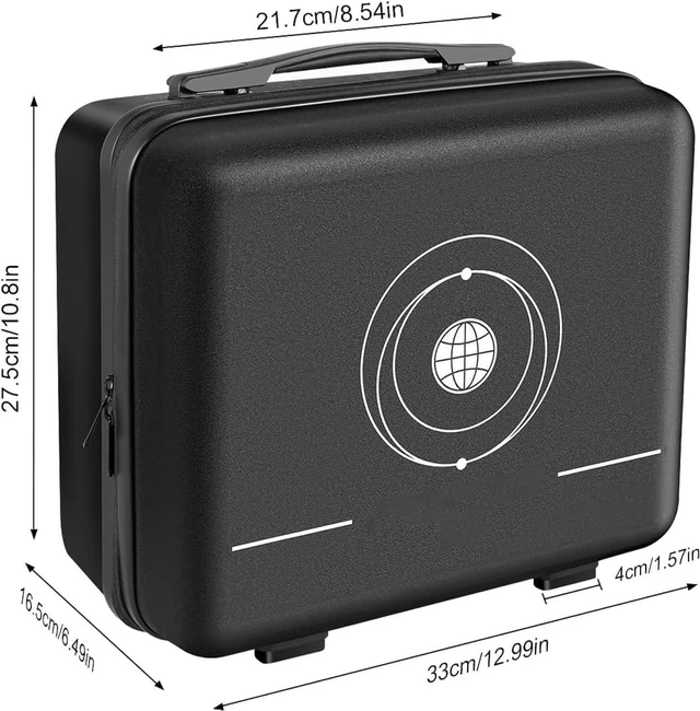 Alt view image 5 of 7 - Mini Travel Case, Waterproof Hard Shell Mini Accessories Storage Case, Carrying Bag for Satellite, Portable Box for Kickstand, Power Supply, Pipe Adapter, Cables