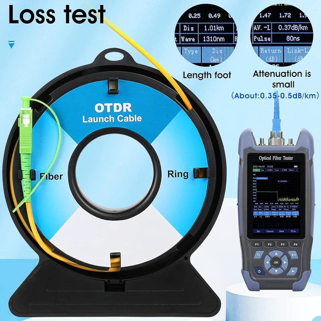 Alt view image 3 of 7 - OTDR Launch Cable Dead Zone Eliminator SC/APC-LC/UPC SM9/125 1KM Extension Cord for OTDR Fiber Tester