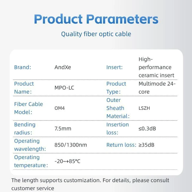 Alt view image 3 of 5 - 24 Fiber MPO to LC Breakout Cable, OM4 Multimode 50/125µm, Type B Polarity, Female MPO (No Pins) to 12x LC Duplex, 100G/200G/400G, Aqua, 1m (39.37 in) for Data Center, QSFP+ to SFP+