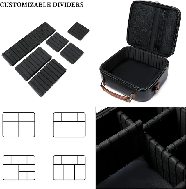 Alt view image 5 of 6 - KYALOU Electronics Travel Organizer, Large Electronic Accessories Cable Case with Adjustable Dividers, Waterproof Tech Storage Bag Gifts with Double Layers for Cord, Charger, Power Bank - Black