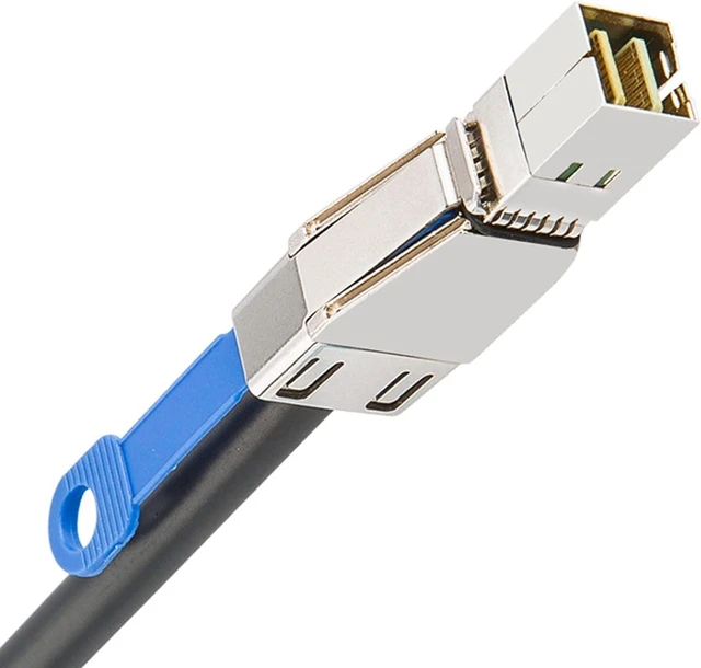 Alt view image 6 of 6 - 4X Mini SAS HD SFF-8644 to 4 X SATA 7Pin Hard Disk Cable 12Gbps Server External Hard Disk High-Speed Cable 3.33TF/1M