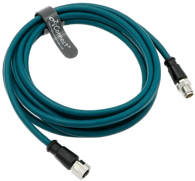 Alt view image 2 of 5 - M12 8 Position X-Code Male to Female Aviation Sensor Connector Industrial Cable High Flexible Shielded Waterproof Cord for Device Network, Fieldbus Module 3M