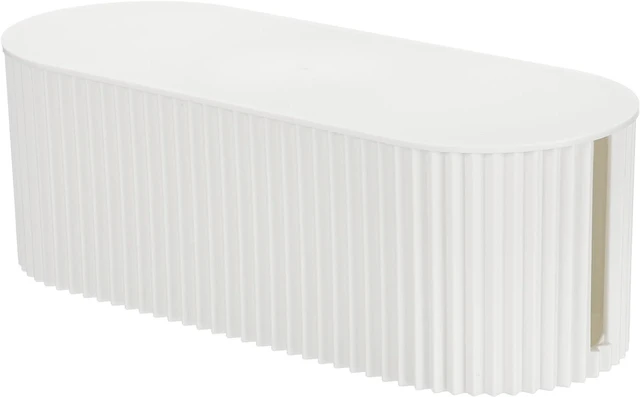 Main image of YOKIVE Cable Management Box, Cord Hider Organizer Decorative Strip Storage Box Desk Accessories for TV Computer Cords Home, Office, White, Large