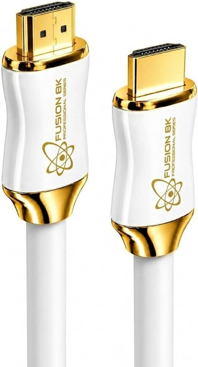 Main image of Fusion8K White HDMI 2.1 Cable 15 Feet - Certified 48Gbps 8K@60Hz 4K@120Hz 10K | HDR Dolby Vision eARC | Braided Cord for PS5 Xbox Series X Apple TV 4K