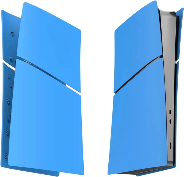 Alt view image 4 of 5 - Console Faceplate Anti-Scratch Case for PS5 SLIM Disc Edition Console Protective Shell (Sky Blue)