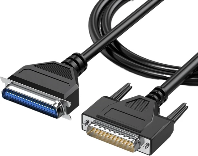 Alt view image 2 of 7 - 1Pcs DB25 to CN36 Parallel Printer Data Cable Pure Copper Shield 25/36Pin Gold-plated Signal Line Male To CN36 Computer Connector(White,1.5 meters)