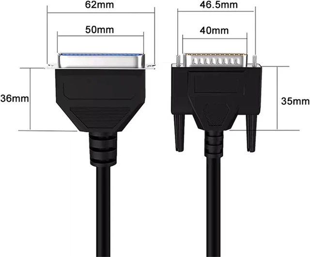 Alt view image 7 of 7 - 1Pcs DB25 to CN36 Parallel Printer Data Cable Pure Copper Shield 25/36Pin Gold-plated Signal Line Male To CN36 Computer Connector(White,1.5 meters)