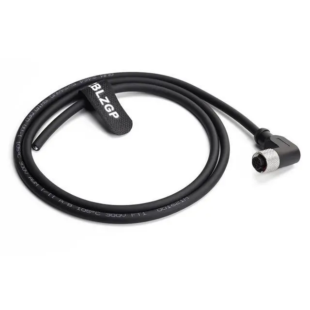 Alt view image 3 of 7 - Right Angle M12 5-Pin A-Coded Female Connector, Stainless Steel Nut for Food Processing Washdown 25M