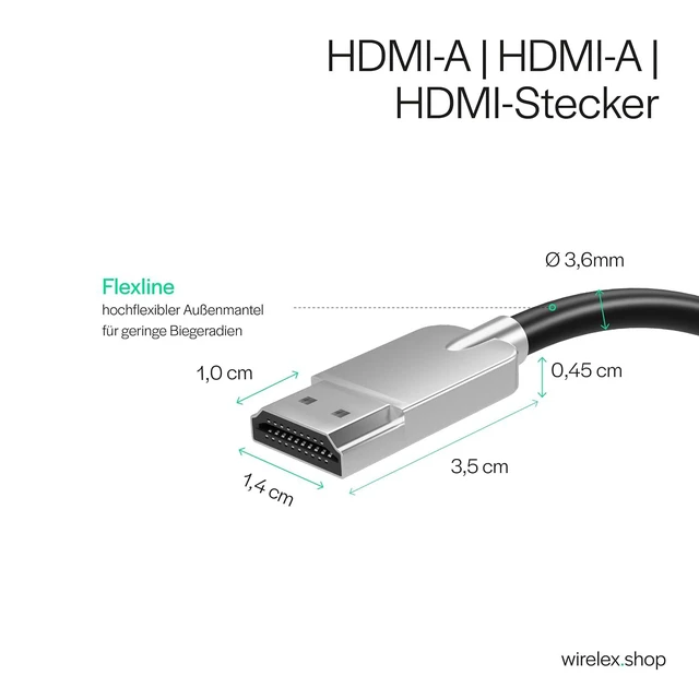 Alt view image 2 of 4 - SHIVERPEAKS FLEXLINE HDMI Cable A-Stecker A-tecker 2 m High Flexibel, Vergoldete Contact, Auflösung bis: 4K2K, 1 Piece (FL31-16035) Brand