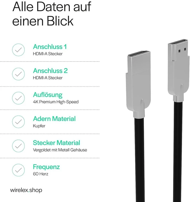 Alt view image 4 of 4 - SHIVERPEAKS FLEXLINE HDMI Cable A-Stecker A-tecker 2 m High Flexibel, Vergoldete Contact, Auflösung bis: 4K2K, 1 Piece (FL31-16035) Brand