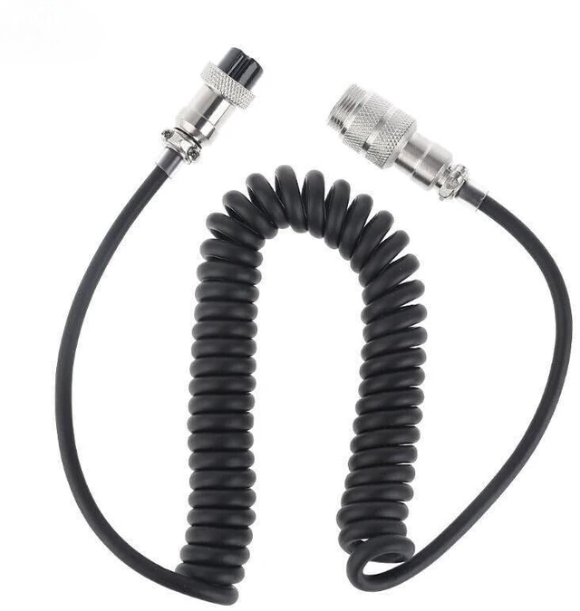 Main image of 8Pin Coiled Mic Microphone Extension Cable Male to Female for Yaesu ICOM Kenwood
