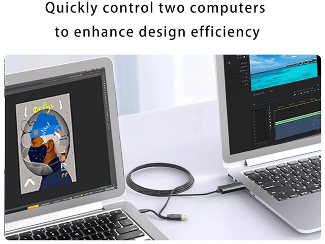 Alt view image 3 of 7 - Plugs Play USB Cable USB2.0 / USB3.0 Type C for Instantly Data Exchange Computer to Computer Not Need Driver Easy to Use Cable